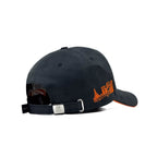HEAD GEAR DHAKA BLACK WITH ORANGE SANDWICH SUEDE CAP