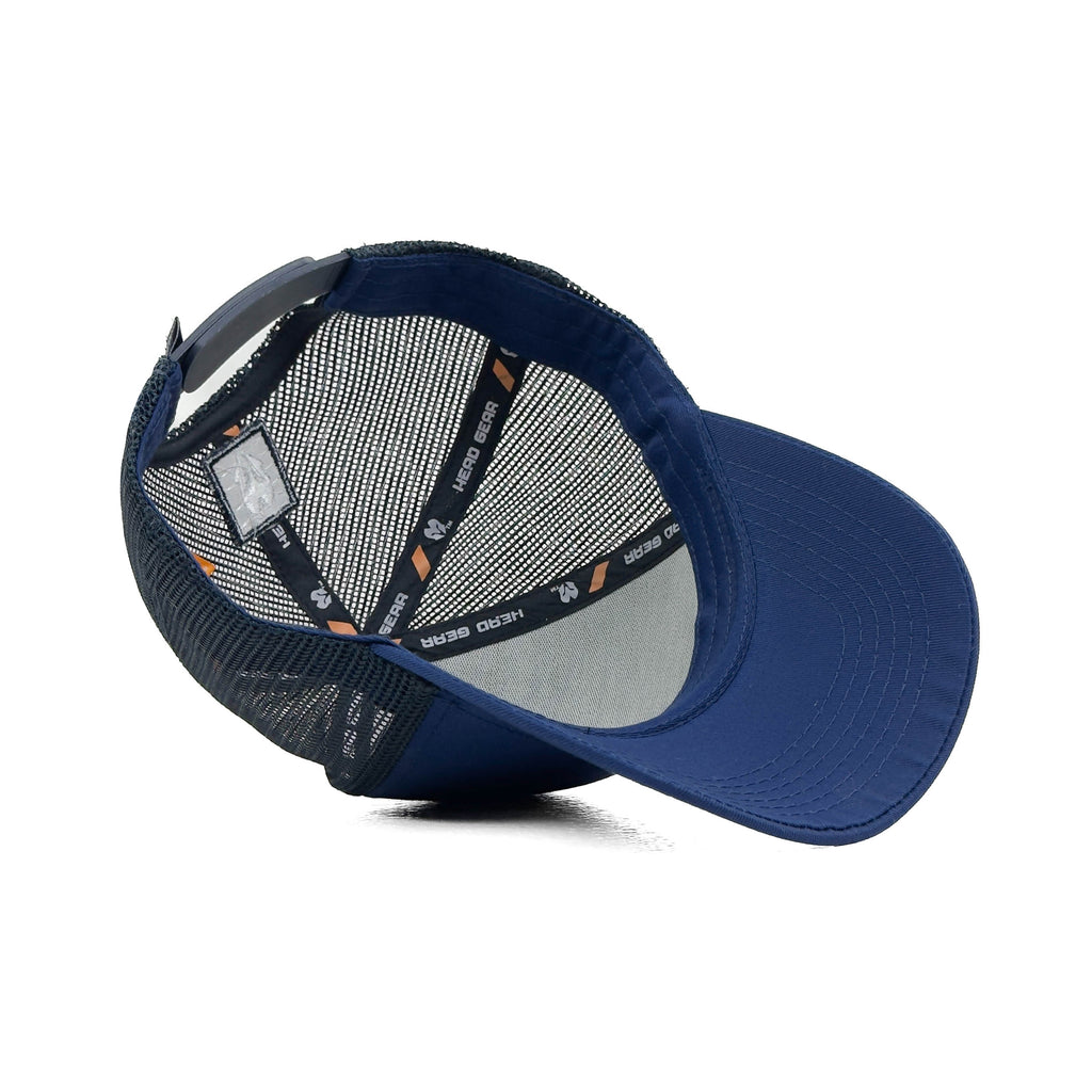 HEAD GEAR SOLID NAVY BLUE TRUCKER CAP