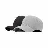 2 PCS COMBO OF SOLID MELANGE AND BLACK FITTED CAP