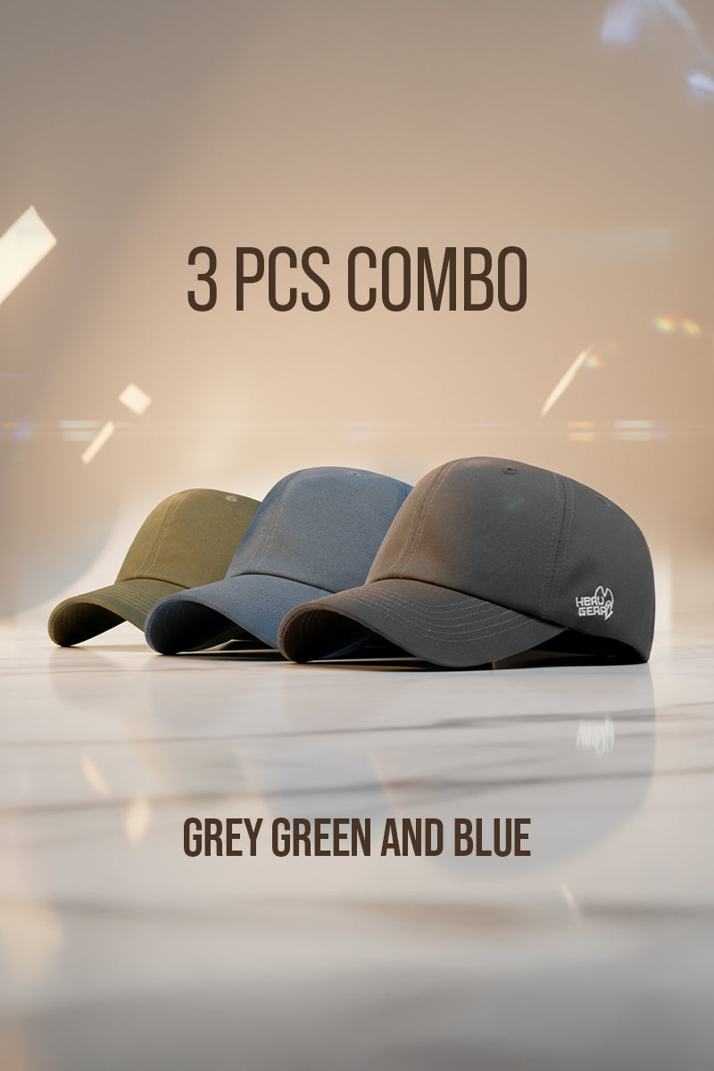 3 PCS COMBO OF GREY GREEN AND BLUE