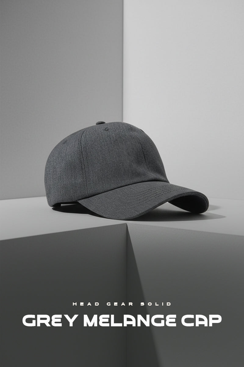 HEAD GEAR SOLID GREY MELANGE CAP