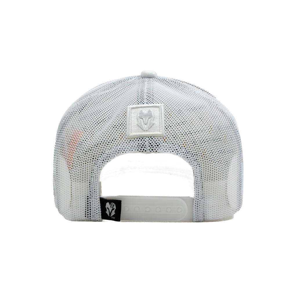 HEAD GEAR WHITE SUPER SUEDE TRUCKER CAP