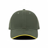 HEAD GEAR ELEGANTE ZERO GREEN SANDWICH YELLOW CAP (NO LOGO)