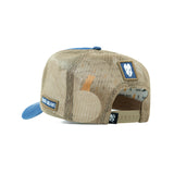 HEAD GEAR BLUE BROWN DENIM TRUCKER CAP