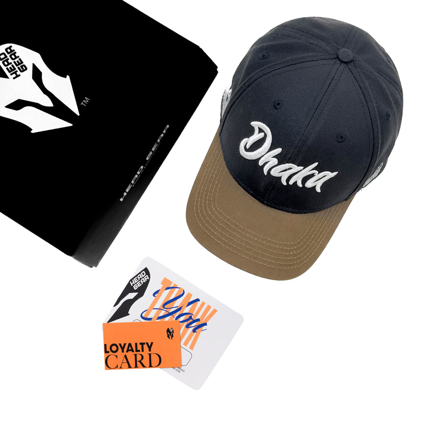 HEAD GEAR DHAKA BLACK AND DARK OLIVE CAP