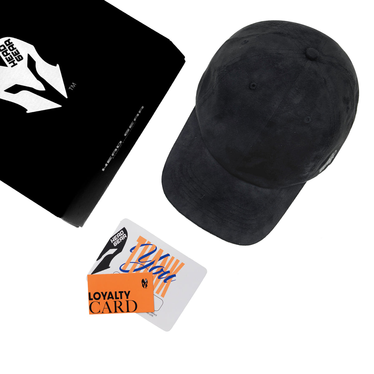 HEAD GEAR SOLID BLACK SUEDE CAP