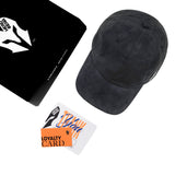 HEAD GEAR SOLID BLACK SUEDE CAP