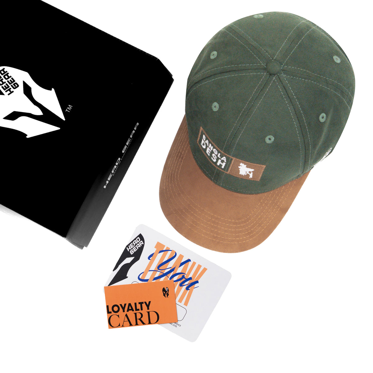 HEAD GEAR BANGLADESH GREEN BROWN CAP