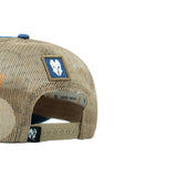 HEAD GEAR BLUE BROWN DENIM TRUCKER CAP