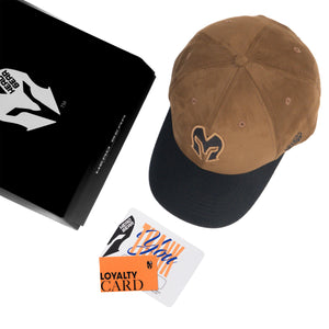 HEAD GEAR DARK BROWN REDEFINED SUEDE CAP
