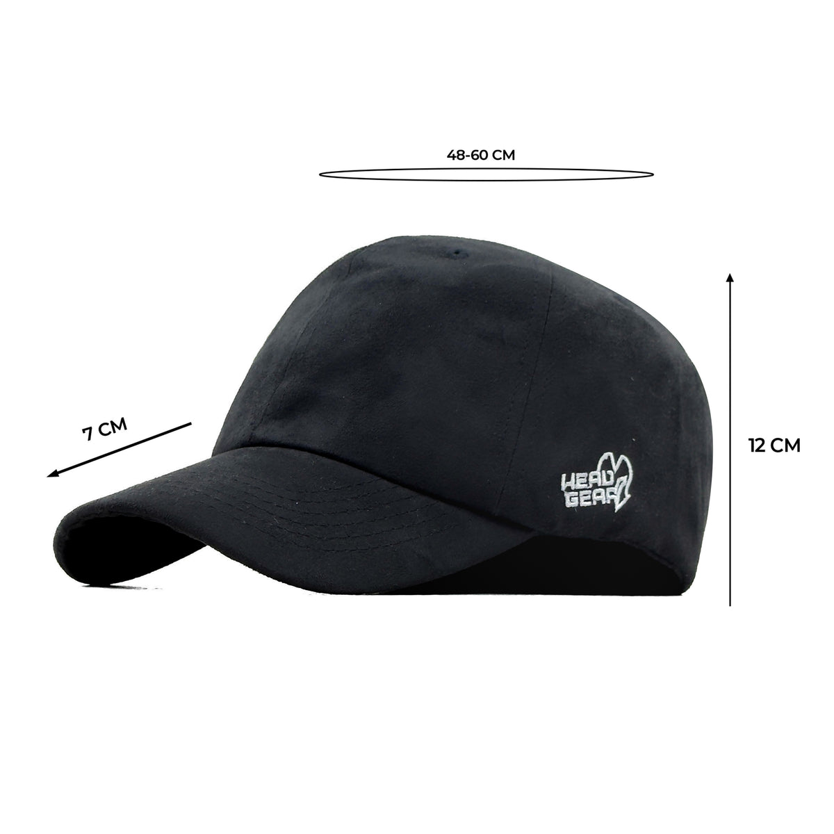 HEAD GEAR SOLID BLACK SUEDE CAP