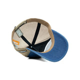 HEAD GEAR BLUE BROWN DENIM TRUCKER CAP