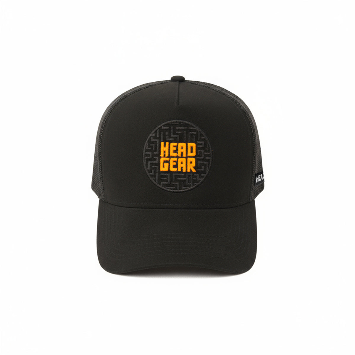 HEAD GEAR BLACK MAZE TRUCKER CAP