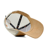 HEAD GEAR BEIGE SUPER SUEDE TRUCKER CAP