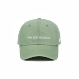 HEAD GEAR I AM NOT FAMOUS DENIM CAP