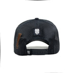 HEAD GEAR SOLID BLACK TRUCKER CAP