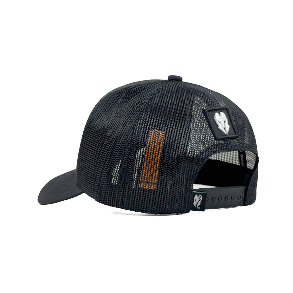 HEAD GEAR SOLID BLACK TRUCKER CAP