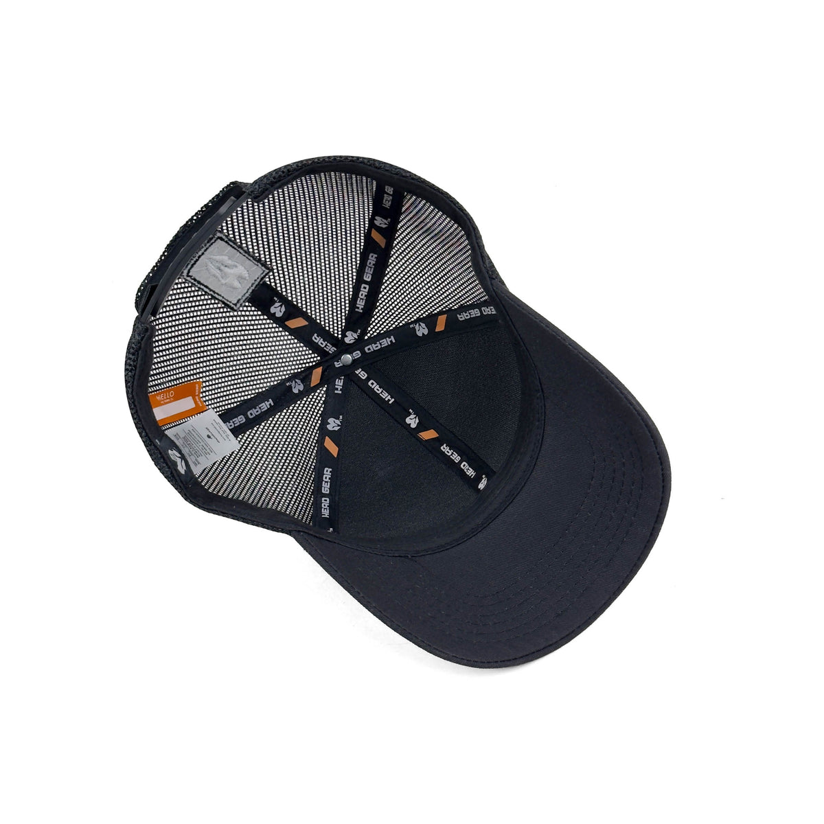 HEAD GEAR SOLID BLACK TRUCKER CAP