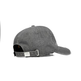 HEAD GEAR WASHED DENIM METAL PATCH RIPPED CAP - GREY