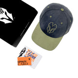 HEAD GEAR BLACK AND OLIVE REDEFINED SUEDE CAP