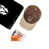 HEAD GEAR DARK BROWN AND BEIGE REDEFINED SUEDE CAP
