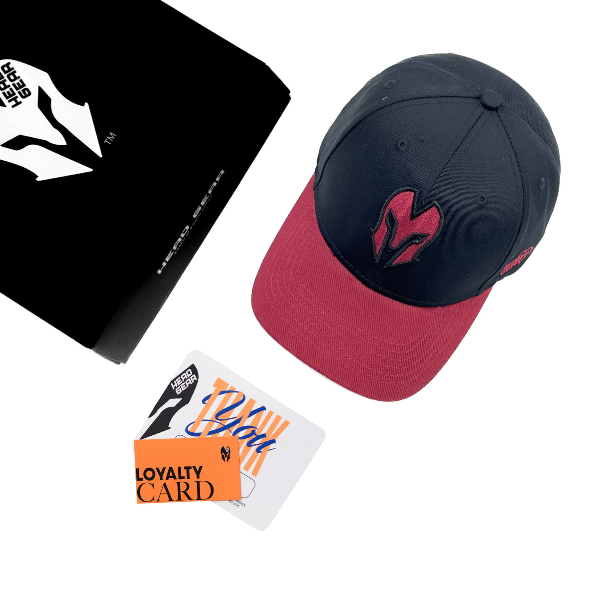 HEAD GEAR BLACK AND RED WINE REDEFINED TWILL CAP