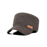 HEAD GEAR COFFEE WITH LEATHER PATCH CAPTAIN'S CAP