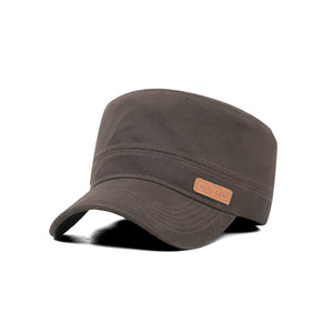 HEAD GEAR COFFEE WITH LEATHER PATCH CAPTAIN'S CAP