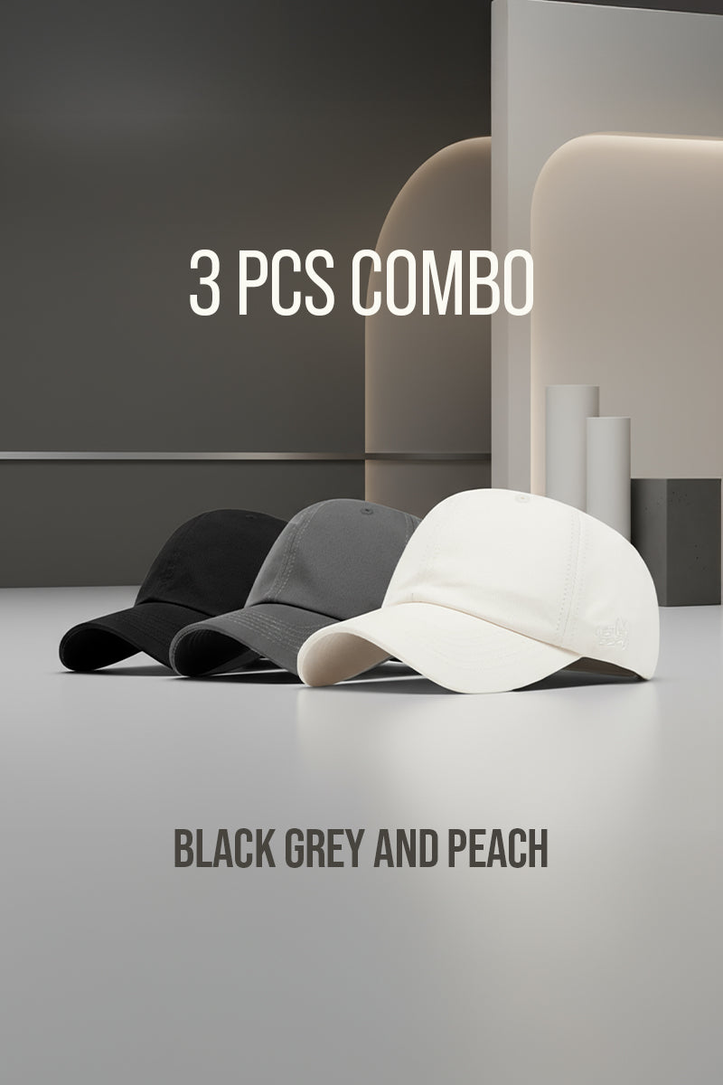 3 PCS COMBO OF BLACK GREY AND PEACH