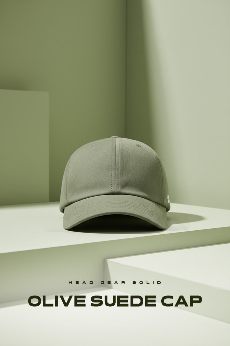 HEAD GEAR SOLID OLIVE SUEDE CAP