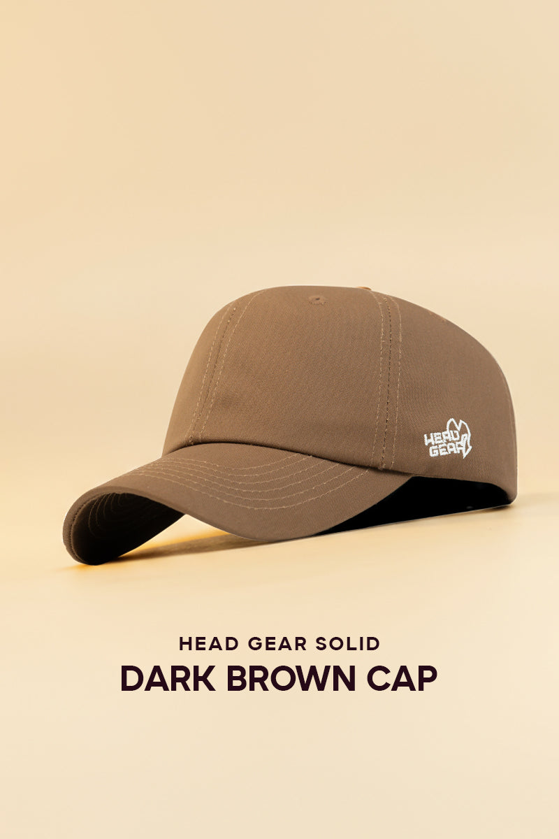 HEAD GEAR SOLID DARK BROWN CAP