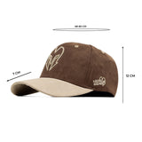 HEAD GEAR DARK BROWN AND BEIGE REDEFINED SUEDE CAP