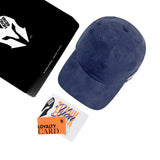 HEAD GEAR SOLID NAVY BLUE SUEDE CAP