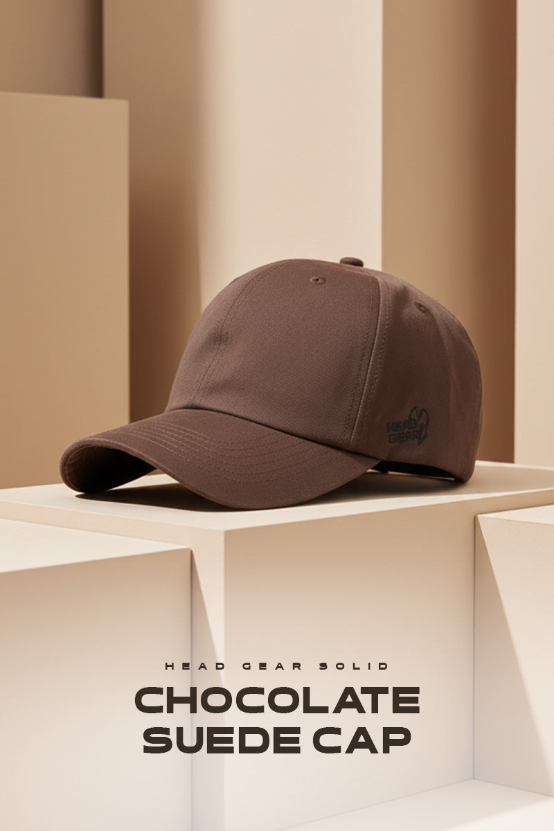 HEAD GEAR SOLID CHOCOLATE SUEDE CAP