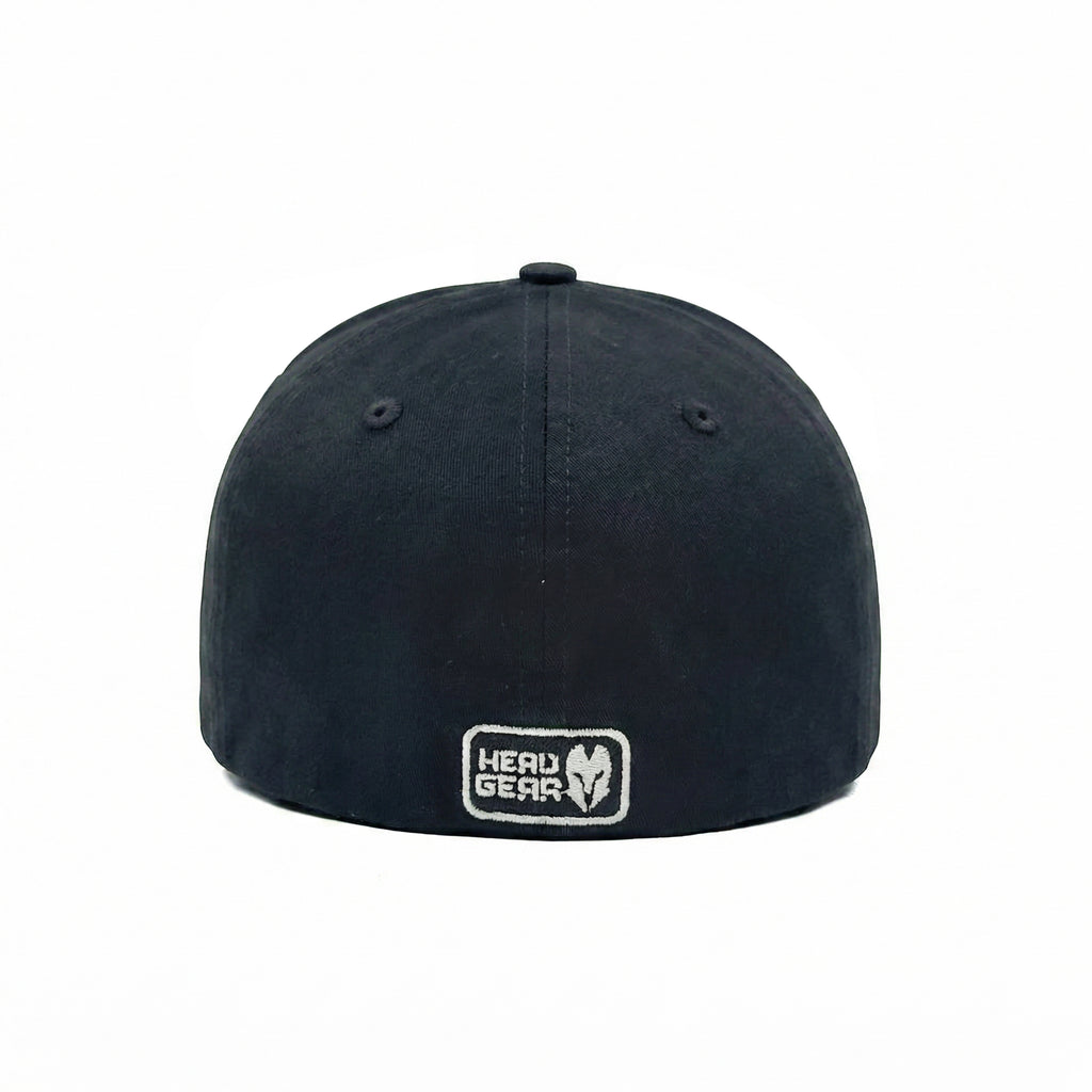 HEAD GEAR SOLID BLACK FITTED CAP