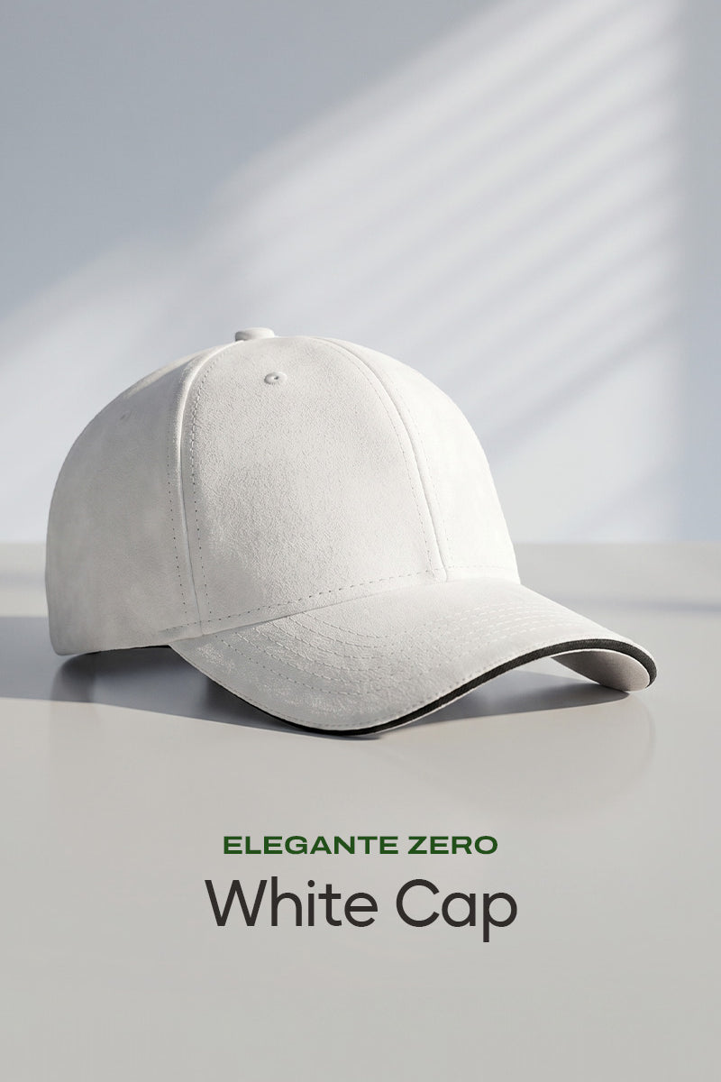 HEAD GEAR ELEGANTE ZERO WHITE CAP (NO LOGO)