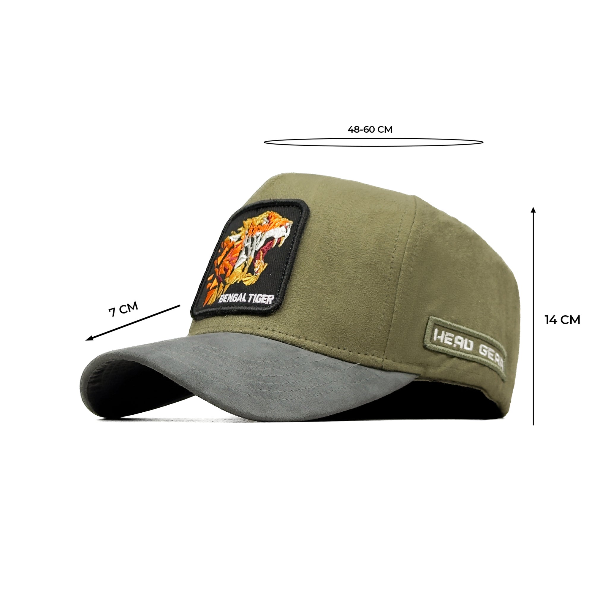 HEAD GEAR BENGAL TIGER 3D PATCH PREMIUM HIGH CROWN CAP