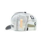 HEAD GEAR CHARCOAL WHITE DENIM TRUCKER CAP