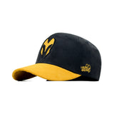 HEAD GEAR BLACK AND YELLOW REDEFINED SUEDE CAP