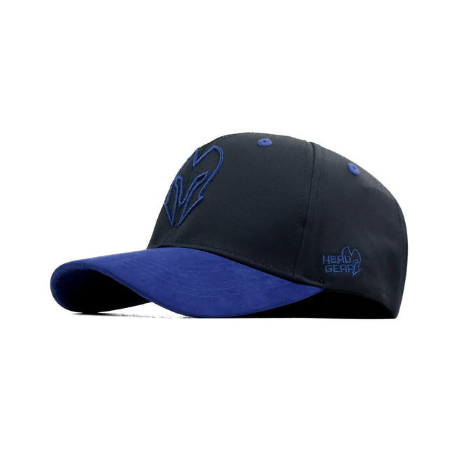 HEAD GEAR BLACK AND BRIGHT BLUE REDEFINED CAP