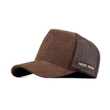 HEAD GEAR DARK CHOCOLATE SUPER SUEDE TRUCKER CAP