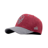 HEAD GEAR RED AND GREY REDEFINED SUEDE CAP