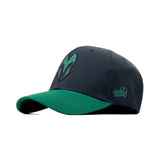 HEAD GEAR BLACK AND GREEN REDEFINED TWILL CAP