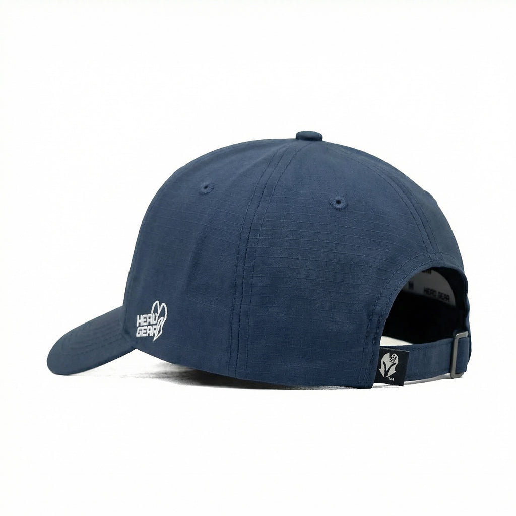 HEAD GEAR SOLID NAVY BLUE TEXTURED TWILL CAP