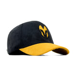 HEAD GEAR BLACK AND YELLOW REDEFINED SUEDE CAP