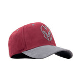 HEAD GEAR RED AND GREY REDEFINED SUEDE CAP