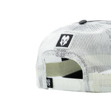 HEAD GEAR CHARCOAL WHITE DENIM TRUCKER CAP