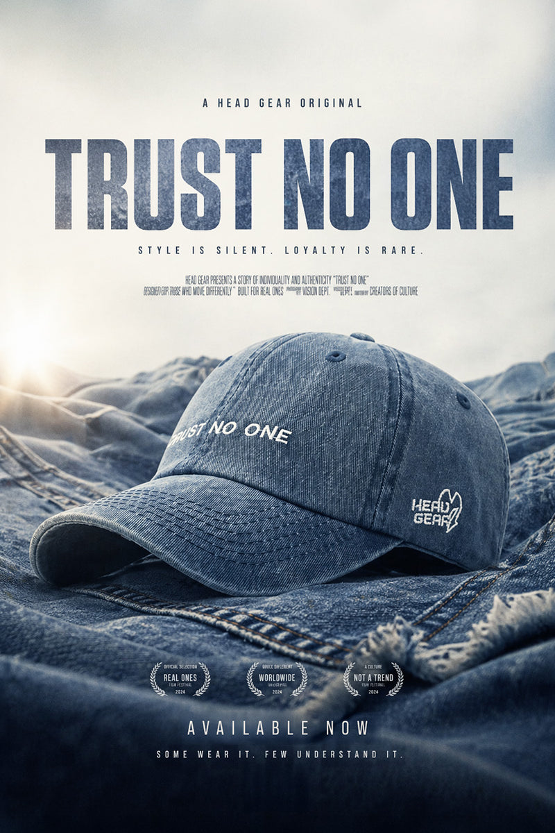 HEAD GEAR TRUST NO ONE DENIM CAP