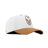 HEAD GEAR WHITE BROWN REDEFINED SUEDE CAP