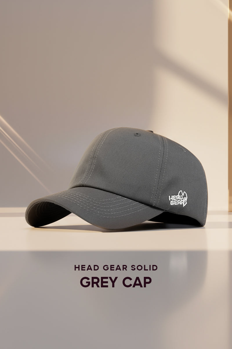 HEAD GEAR SOLID GREY CAP